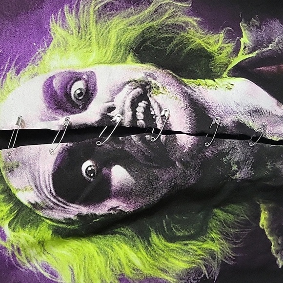 DIY Safety Pin Cropped Beetlejuice Graphic Tee, XL Oversized - Picture 5 of 5